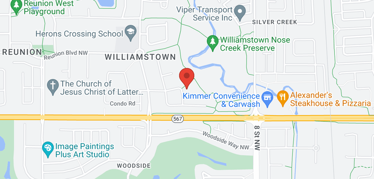 map of 338 Williamstown Green NW